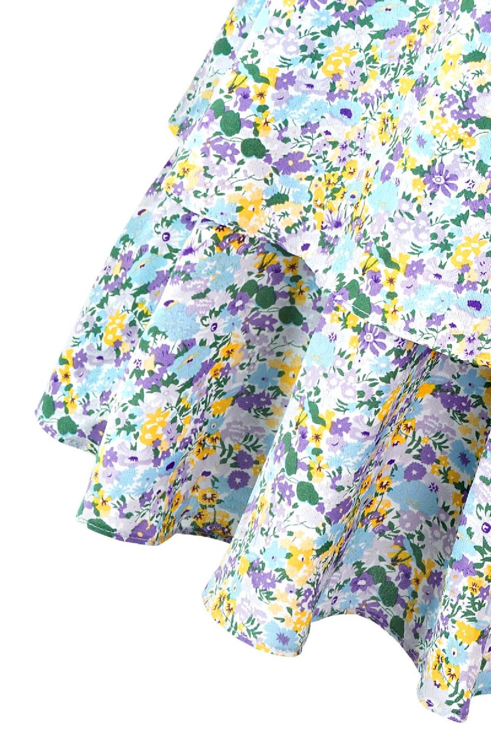 Robe Fleurie Eté Bleu S h5Image7